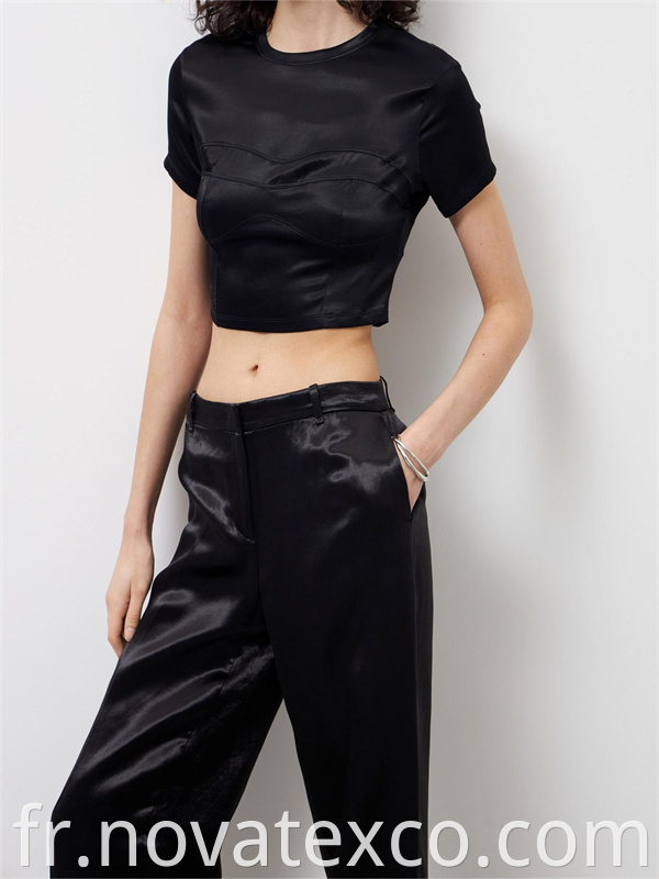 Comfortable Satin Wide Leg Pants Set